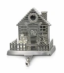 Shiny Winter House Christmas Stocking Holder For Fireplace Mantle 3D. Fixed Price $11.23.