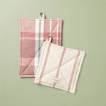 Hearth & Hand Magnolia Festive Pot Holders. Fixed Price $30.00.
