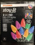 Sylvania Stay Lit Platinum 2 Sets Of 50 (100 Total Lights) Led C9. Fixed Price $26.00.