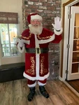 Professional Deep Red Rich Plush Velvet Christmas Xmas Costume Santa Claus Suit. Fixed Price $79.35.