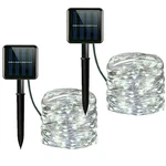 Pack 66FT Solar String Lights Outdoor Fairy 200LED 8 Modes IP67 White. Fixed Price $13.01.
