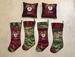 4 Cypress Home Christmas Stocking And 2 Matching Pillows Embroidered Beaded. Fixed Price $19.99.