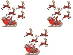 Christmas Santa Sleigh Cutouts Vintage-style Wall Party Supplies Beistle 3 Sets. Fixed Price $46.99.