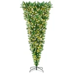 7.5FT Pre-lit Snowy Upside Down Christmas Tree 1100 Tips W/ 400 Lights & 8 Modes. Fixed Price $84.99.
