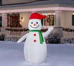 Home Accents Holiday 7-FOOT Led Snowman Christmas Inflatable. Fixed Price $37.95.