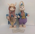 Vintage Telco Animated Easter Rabbits Motion-ettes Display Figures Boxes Pair. Fixed Price $175.00.