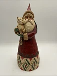 Jim Shore Heartwood Creek Enesco Santa Claus With Cat Figure 2002. Fixed Price $16.80.
