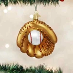 Old World Christmas Baseball Mitt Blown Glass Ornament 44027. Fixed Price $19.88.