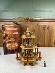 Vtg 90S Dayton Hudson 3 Tier Christmas Wooden Nativity Carousel Candle Holder. Fixed Price $59.99.