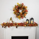 Northlight 5' X 8" Berries Maple Leaves Artificial Fall Harvest Garland Unlit. Fixed Price $47.87.
