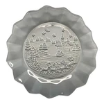 Mikasa Christmas Silent Night 9" Frosted Glass Serving Dish Platter No Box L2 06. Fixed Price $5.56.