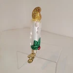 Old World Christmas White Clip-on Candle Glass Tree Ornament 4 Inch. Fixed Price $13.50.