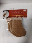 Bed Bath & Beyond Utensil Holders Gold With Beaded Christmas Stocking Set Of 4. Fixed Price $10.00.