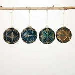 Set Of 4 Jewel Tone Glass Ball Christmas Ornaments, By Sullivans Gifts. Fixed Price $24.97.