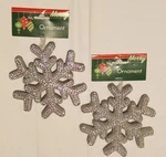 2-PIECES Rhinestones Christmas Snowflake Hanging Xmas Tree Ornament 6 Inches. Fixed Price $14.95.