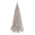 Vickerman 66" Fir Slim Dura-lit Led Artificial Christmas Tree Silver Tinsel. Fixed Price $305.83.