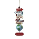 Kurt Adler C7210 Resin Stacked World Signs With Globe Ornament Multi Color. Fixed Price $18.78.