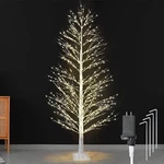 6FT Enchanting Birch Tree With 1300 Led Lights, Twinkle White Christmas.. Fixed Price $175.28.