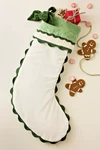 Anthropologie Annabelle Velvet Stocking Christmas Holiday Ivory/green Ricrac Bow. Fixed Price $89.10.