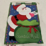 Christmas Panel Wall Hanging Santas Mail Large Vintage Complete. Fixed Price $36.99.