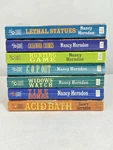 Complete Set Series 7 Mystery Cozy Book Lot Elena Jarvis Nancy Herndon Fairbanks. Fixed Price $39.00.