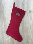 Vtg Red Wrangler Country Western Cowboy Cowgirl Denim Jean Christmas Stocking. Fixed Price $45.99.