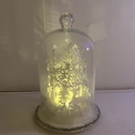 Christmas Decor Light Up Holiday Winter Scene Display Glass Bell Reindeer 9. Fixed Price $22.38.