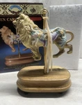 Heirloom Porcelain Lion W/ Traditional Music Golden Carousel By Breckenridge. Fixed Price $20.99.