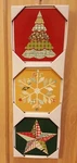 3PC Vintage Star Combo Christmas Themed Ceramic Wall Plates Decor - 6"X 18". Fixed Price $23.99.