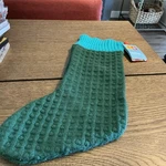 Lego Target 20" Textural Color Block Sweater Knit Christmas Stocking Green-nwt. Fixed Price $11.99.