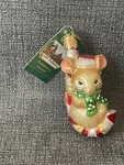 Old World Christmas Blow Glass Mouse On Candy Cane 2021 Owc Nwt. Fixed Price $16.50.