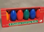 6 Vtg Outdoor Cool-lite Christmas Lights Replacement Bulbs C91/4-7W K-mart Nos. Fixed Price $5.00.