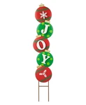 Glitzhome 42" Metal Joy Ornament Yard Stake Wall Decor Christmas Holiday. Fixed Price $35.99.