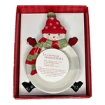 Hallmark Snowman Plate & 4 Spreader Knives Set - Cheeseball Lnib. Fixed Price $12.00.