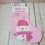 Koala Kids Baby's 1ST Christmas Snowman Stocking Pink Plush Xmas. Fixed Price $10.11.