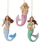 Kurt Adler And Green Mermaids Holiday Ornaments Set Pink,red,blue. Fixed Price $43.99.