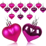 Liitrton 15 Pcs Heart Shaped Decorations For Christmas Tree Party Rose Red. Fixed Price $14.75.
