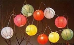 Japanese Chinese Rainbow Paper Lantern Set Christmas Holiday Party Lights S-2735. Fixed Price $7.75.