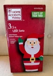 Santa 3.5 Ft Inflatable Christmas Airblown Led Home Accents Holiday Lights Up. Fixed Price $13.96.