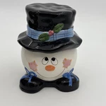 Vtg 2001 Candy Dish Young Christmas Winter Snowman Jar Holiday Decor 6 Tall. Fixed Price $16.99.