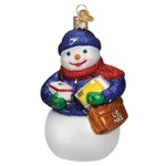 Old World Christmas Usps Snowman (24210) Glass Ornament W/ Owc Box. Fixed Price $22.39.