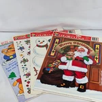 New Vintage Color-clings Christmas Window Decor Santa Snowman Winnie Pooh 4PK. Fixed Price $42.11.
