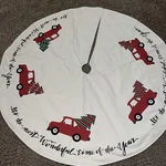 Primitives By Kathy Tree Skirt Red Truck, 36" New Most Wonderful Time Of Year. Fixed Price $18.00.