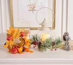 Home Reflections 13" Hanging Lantern Flameless Led Candle Remote 2 Wreaths Ivory. Fixed Price $39.99.