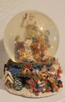 Kirkland Christmas Musical Water Globe Revolving Base Santa Workshop Elve 37213. Fixed Price $78.50.