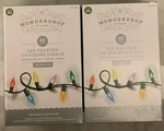 2X Wondershop 60 Led Faceted C6 Christmas String Lights Twinkling Multicolor B5. Fixed Price $18.00.