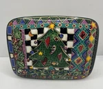 Mikasa Japan Christmas Tree Covered Dish Holiday Motif Trinket Box. Fixed Price $11.99.