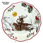 Better Homes & Gardens Winter Forest Stag Doe 8.75" Salad Plate Heritage Deer. Fixed Price $39.95.