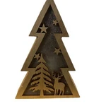 Fabulous Home Led Wooden Christmas Tree And Deer Sign With Lights New Tags. Fixed Price $15.95.