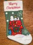 Snoopy & Woodstock Felt Christmas Stocking Merry Dog House Peanuts. Fixed Price $7.50.